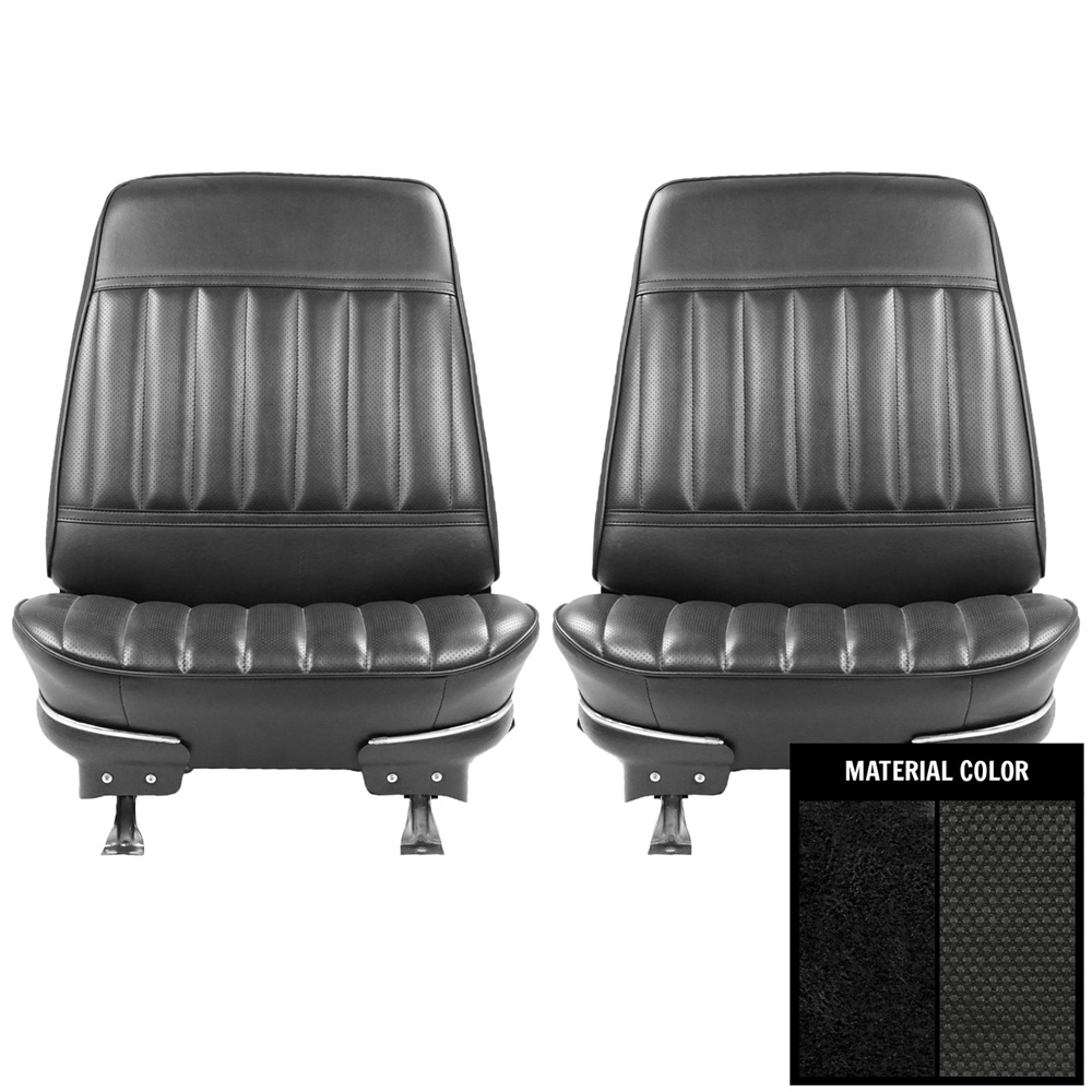 1970 Buick Skylark/GS/Regal/GN PUI SEAT COVERS (WIDE VERTICAL PLEAT CENTER) - FRONT BUCKETS ONLY - PR | IN2185S