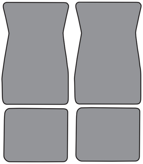1965 Pontiac GTO/LeMans/Tempest CARPETED FLOOR MAT SET - LOOP (PLAIN WITHOUT EMBROIDERY) - 4 PIECE SET | IN3289Z