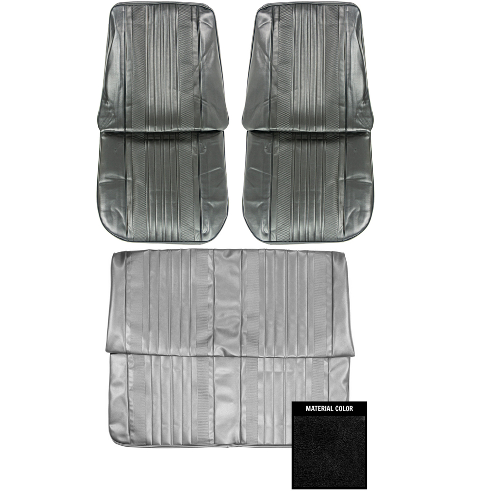 1970 Chevrolet Chevelle/Malibu STANDARD FRONT BUCKETS & REAR BENCH SEAT COVER COMPLETE SET (CONVERTIBLE) - SET | IN2906V