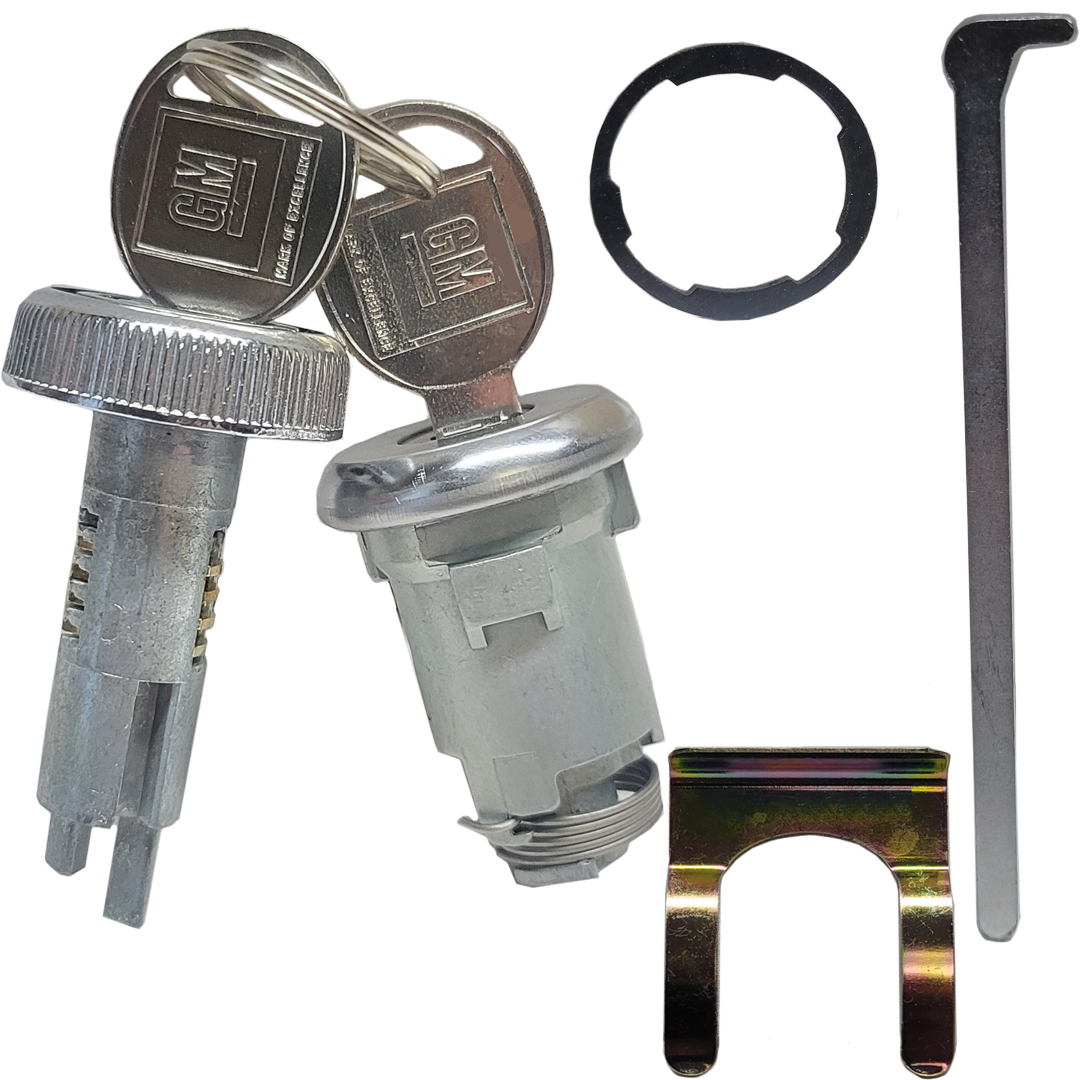 1968 Buick Skylark/GS/Regal/GN GLOVEBOX & TRUNK LOCK KIT ( KEYED CYLINDER ONLY, NO HOUSING) - LATER KEY 150B | KL2644S