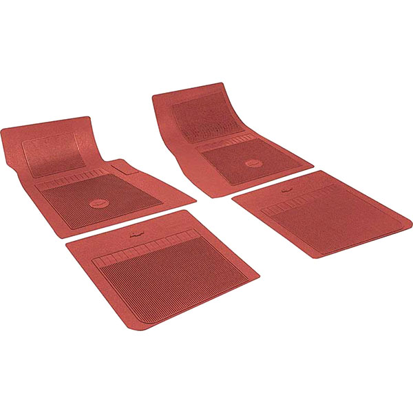 1971 Chevrolet Monte Carlo RED FLOOR MAT SET - RUBBER | IN6231C