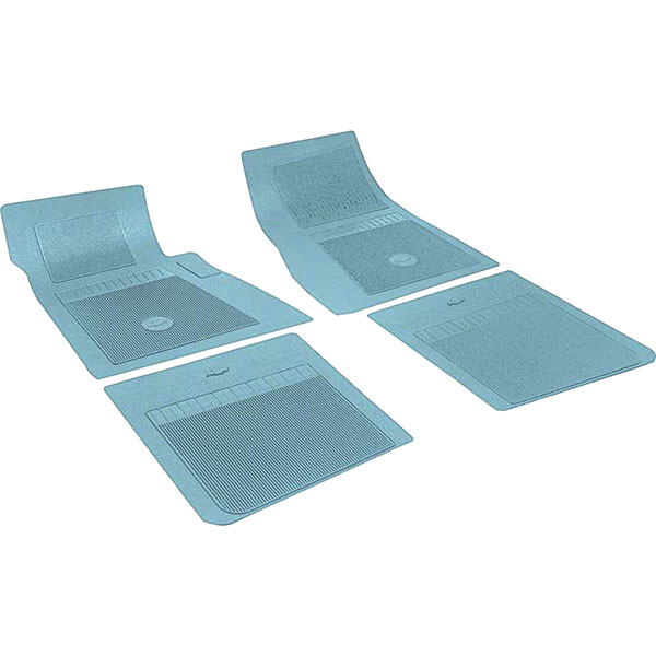 1972 Chevrolet Monte Carlo LIGHT BLUE FLOOR MAT SET - RUBBER | IN6232C