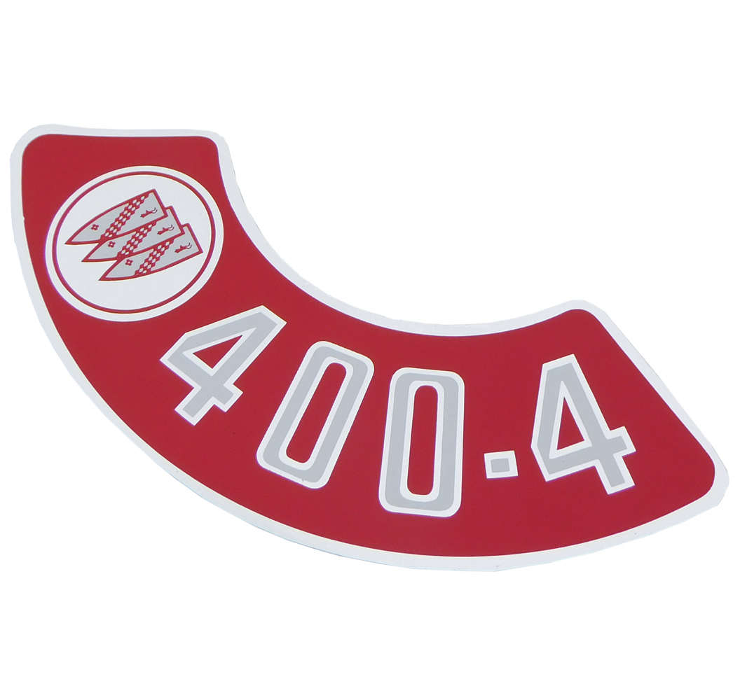 1968 Buick Skylark/GS/Regal/GN BUICK 400-4V AIR CLEANER DECAL (DB0022) | DC1558S