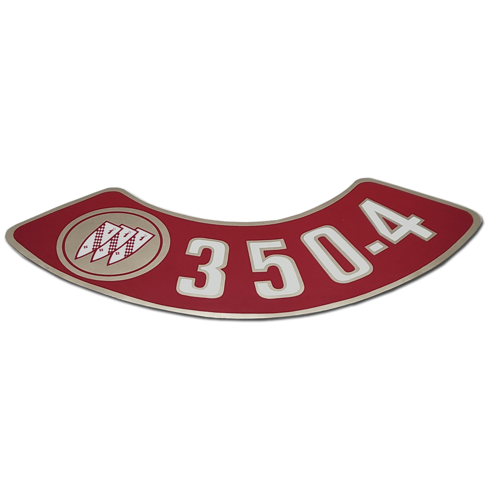 1968 Buick Skylark/GS/Regal/GN BUICK 350-4V AIR CLEANER DECAL SMALL (DB0019) | DC1575S