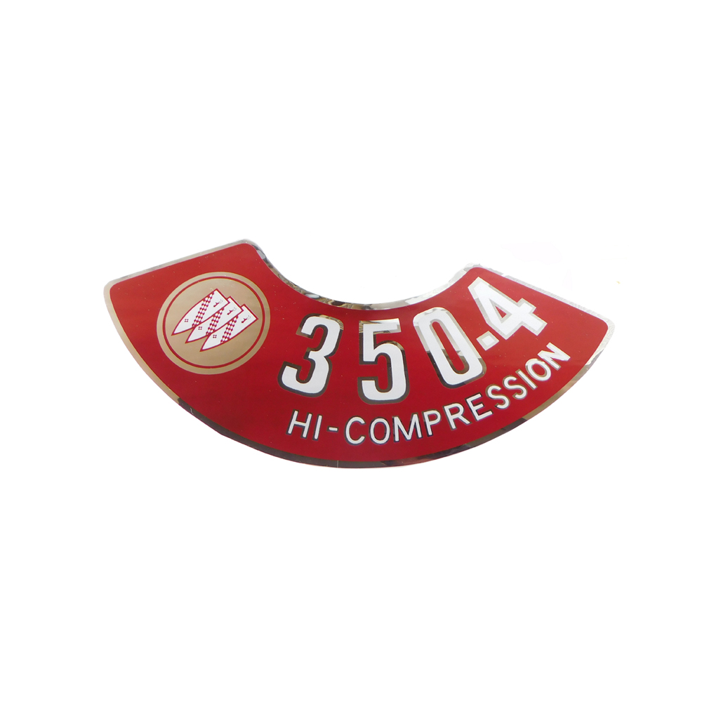 1970 Buick Skylark/GS/Regal/GN BUICK 350-4V HI-COMPRESSION AIR CLEANER DECAL (DB0010) | DC1577S