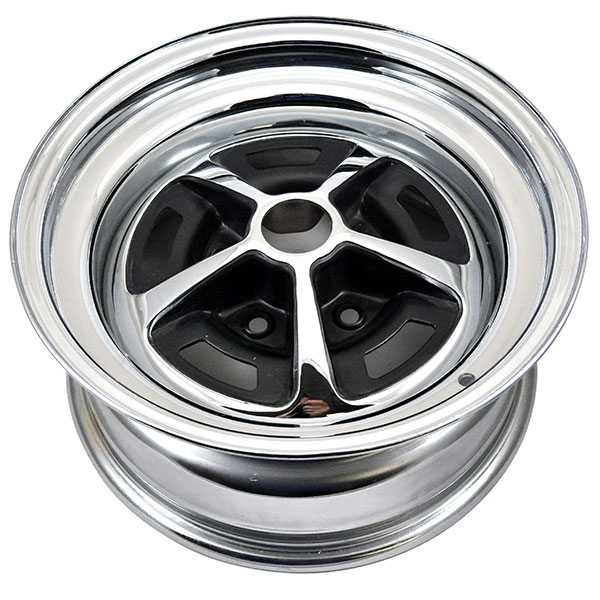1970 Chevrolet El Camino SS WHEEL 15 X 8 CHROME & BLACK (DOES NOT USE TRIM RING) - EA | WT6055C
