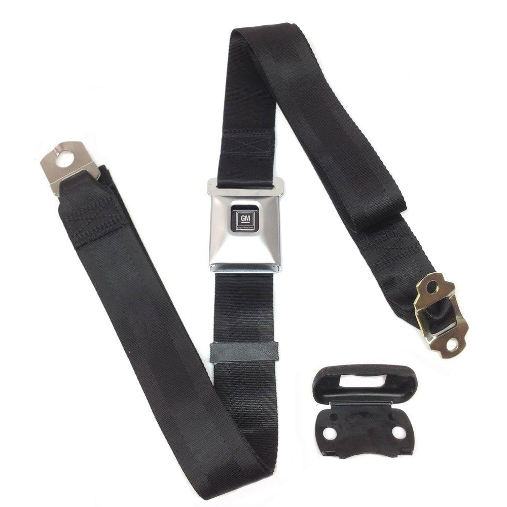 1969 Pontiac GTO/LeMans/Tempest NEW DELUXE SHOULDER HARNESS WITH STAINLESS BUCKLE & BLACK WEBBING (HARDTOP) - EA | IN2390A