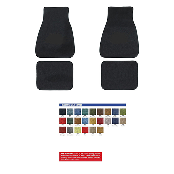 1994 Pontiac Firebird/TransAm CARPETED FLOOR MATS CUTPILE - 4 PIECE SET (PLAIN - NOT EMBROIDERED) | IN2963F
