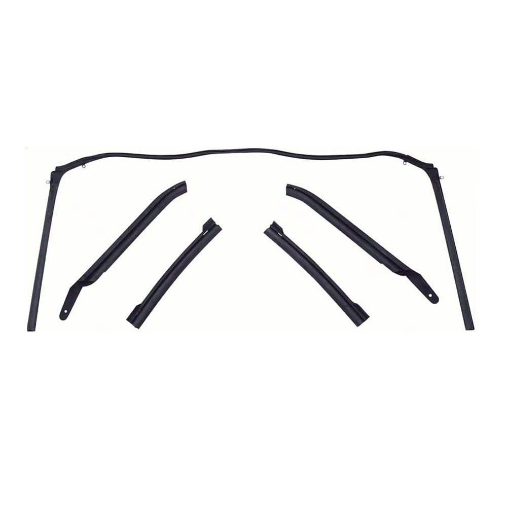 1968 Pontiac Firebird/TransAm CONVERTIBLE TOP WEATHERSTRIPPING SEAL WITH FACTORY STYLE MOLDED HEADER - 5PC SET | WS3761F