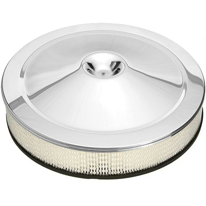 1967 Pontiac Firebird/TransAm HO AIR CLEANER OPEN ELEMENT WITH CHROME LID, FILTER & DROP BASE | CB1549Z