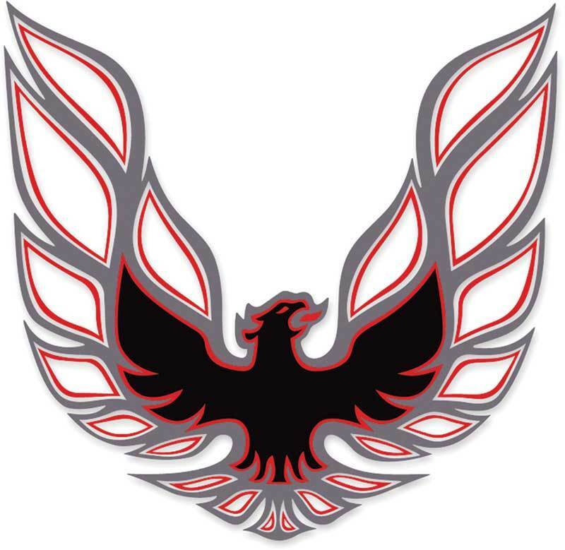 1975 Pontiac Firebird/TransAm BLACK/CHARCOAL/RED TRANS AM DECAL