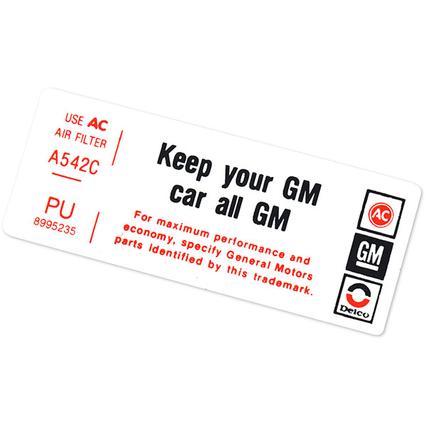 1976 Pontiac Firebird/TransAm 400 KEEP YOUR GM CAR ALL GM DECAL PU 8995235 EACH | DT0434