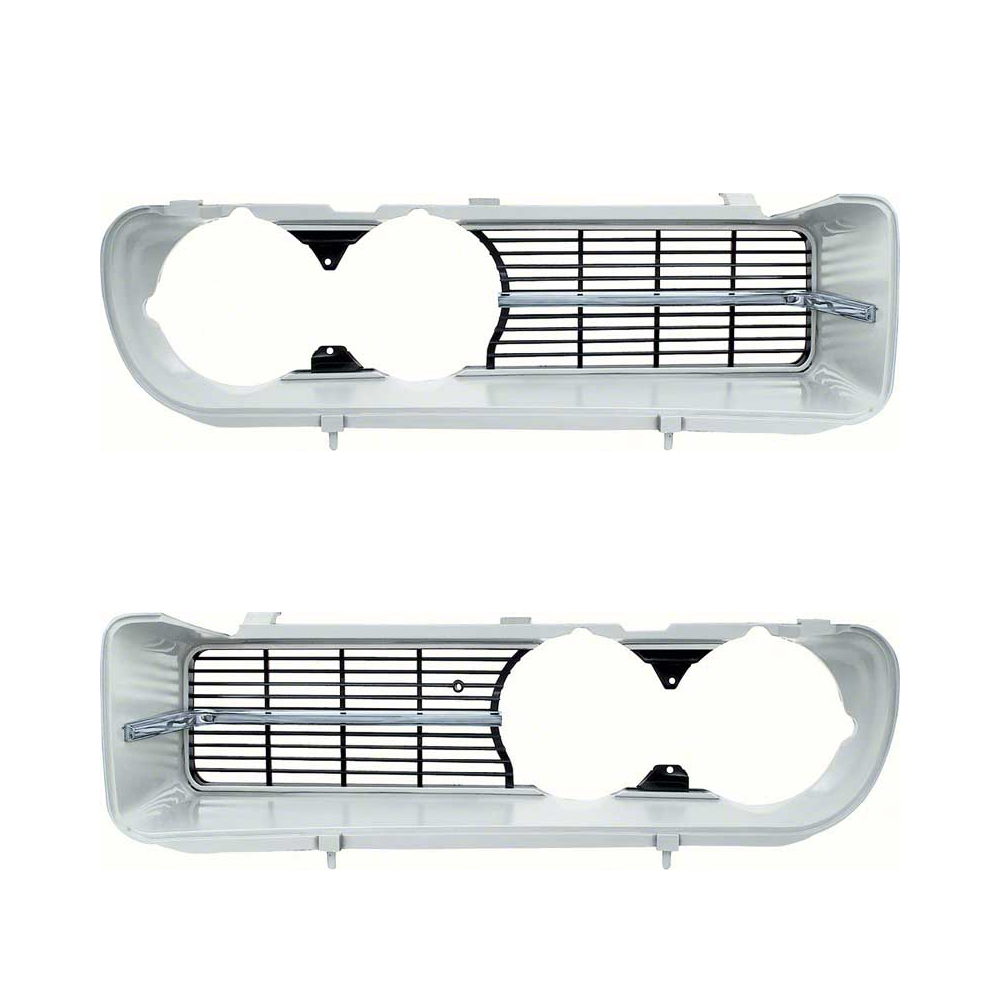 1967 Pontiac Firebird/TransAm 400 GRILLES WITH CHROME BARS (SILVER) - PR* | GH2602F