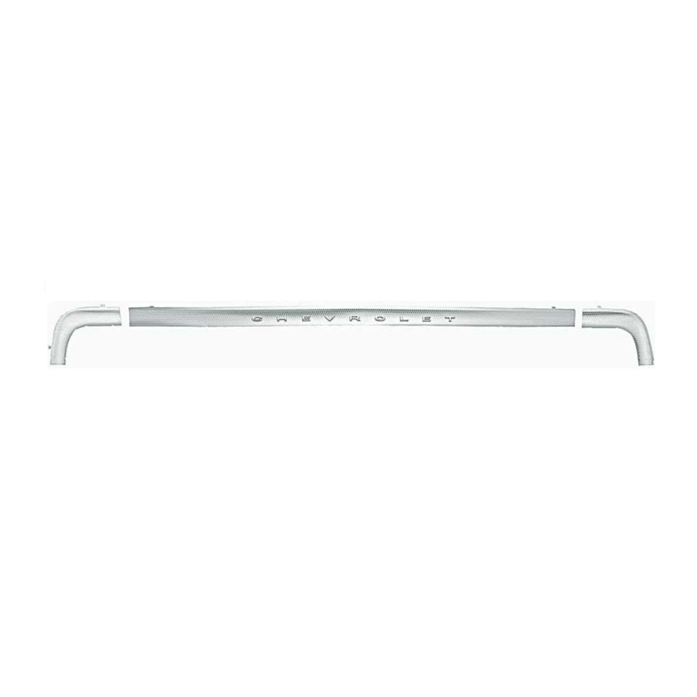 1964 Chevrolet Impala/Caprice/Bel Air REAR BODY MOLDING SS MODELS 3 PIECE KIT CENTER LETTER AND EMBLEM SET IN SWIRLED ALUMINUM | XP5095P