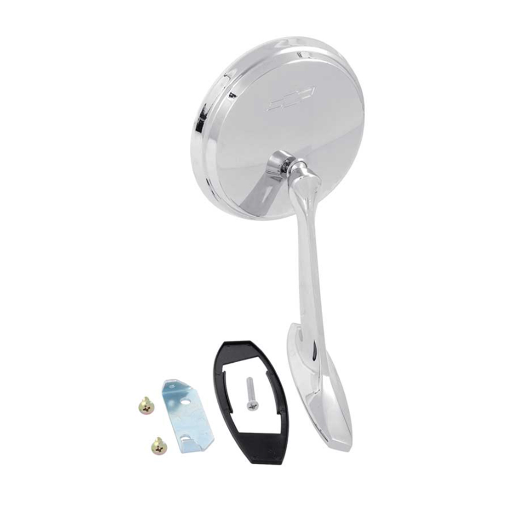 1965 Chevrolet Impala/Caprice/Bel Air OUTSIDE CHROME MIRROR ASSEMBLY WITH BOWTIE (INCLUDES MOUNTING HARDWARE) - LH | XP5213P
