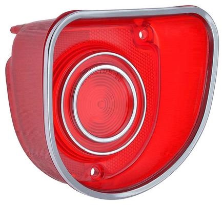 1968 Chevrolet Impala/Caprice/Bel Air TAIL LAMP LENS; WITH CHROME BEZEL AND RINGS; WITH GM MARKINGS | XL4958P