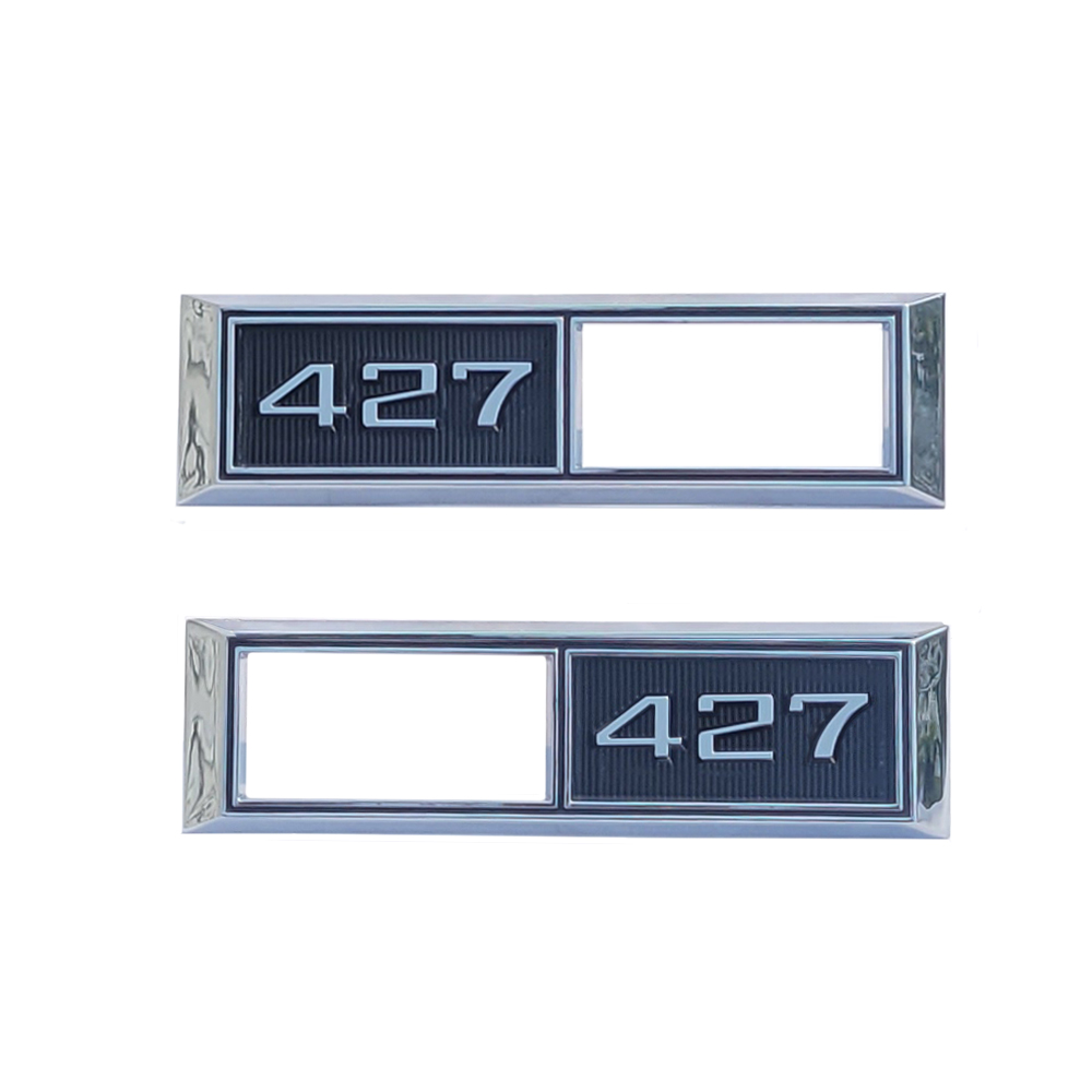 1968 Chevrolet Chevelle/Malibu FRONT MARKER LIGHT CHROME BEZELS (ENGINE SIZE 427) PAIR | XL5001C