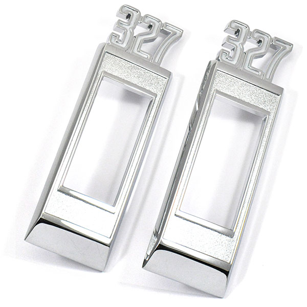 1969 Chevrolet Impala/Caprice/Bel Air FRONT MARKER LIGHT CHROME BEZELS (ENGINE SIZE 327) PAIR | XL5002P