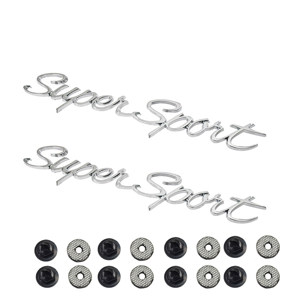 1965 Chevrolet Impala/Caprice/Bel Air IMPALA FRONT FENDER EMBLEM 'SUPER SPORT' - PAIR | EM2437P