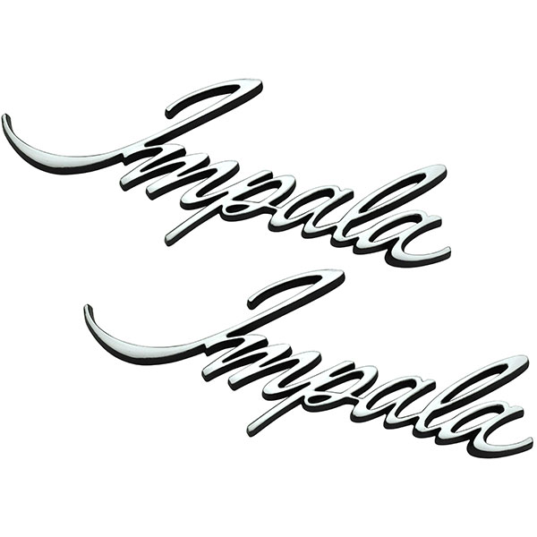 1969 Chevrolet Impala/Caprice/Bel Air IMPALA FRONT FENDER EMBLEM 'IMPALA' - PR | EM2449P