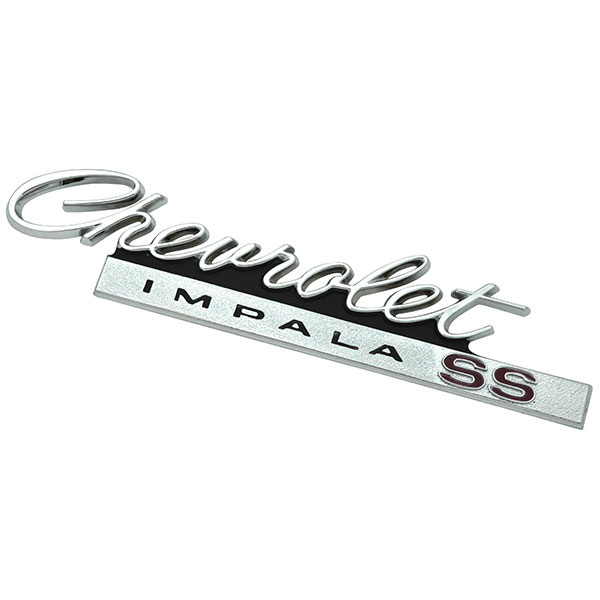 1966 Chevrolet Impala/Caprice/Bel Air IMPALA TRUNK EMBLEM 'CHEVROLET IMPALA SS' - 1 PIECE | EM2490P