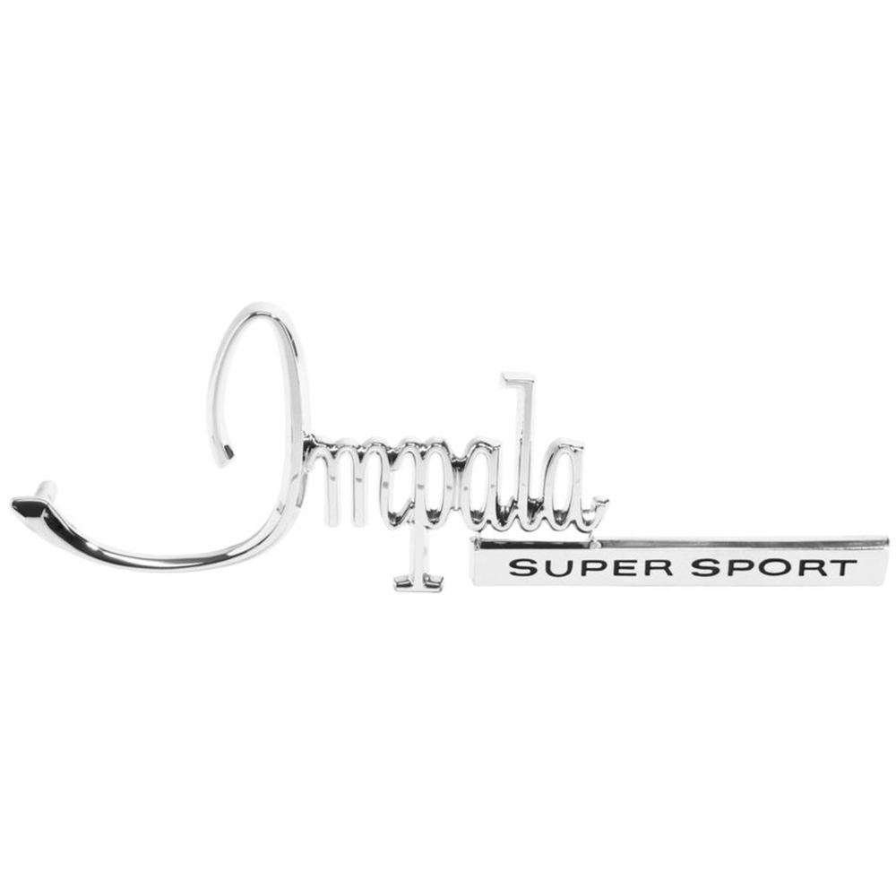 1968 Chevrolet Impala/Caprice/Bel Air IMPALA REAR EMBLEM 'IMPALA SUPER SPORT' | EM2495P