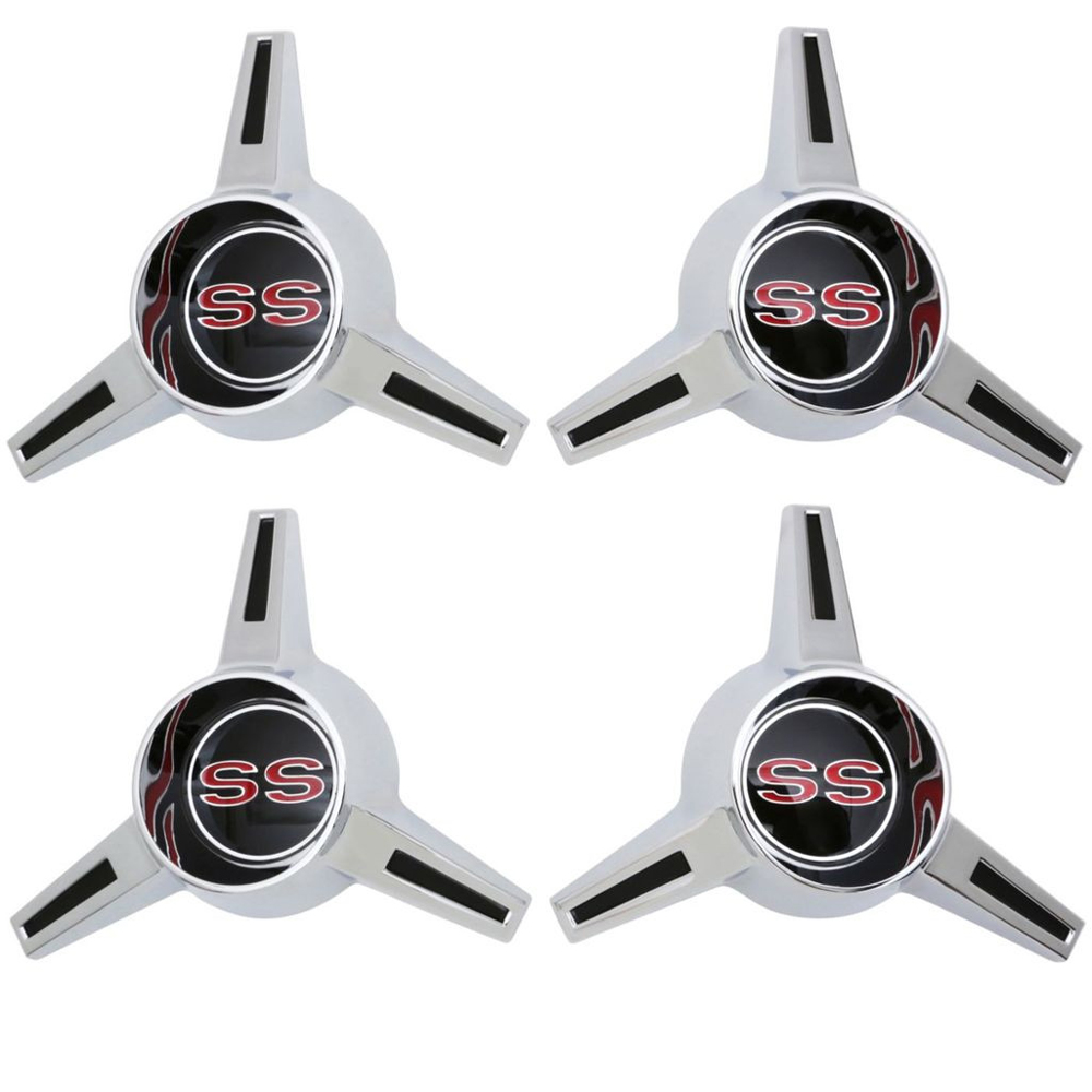 1966 Chevrolet Impala/Caprice/Bel Air WHEEL COVER SPINNERS (SS WITH RETAINER) - SET OF 4 | WT4861P