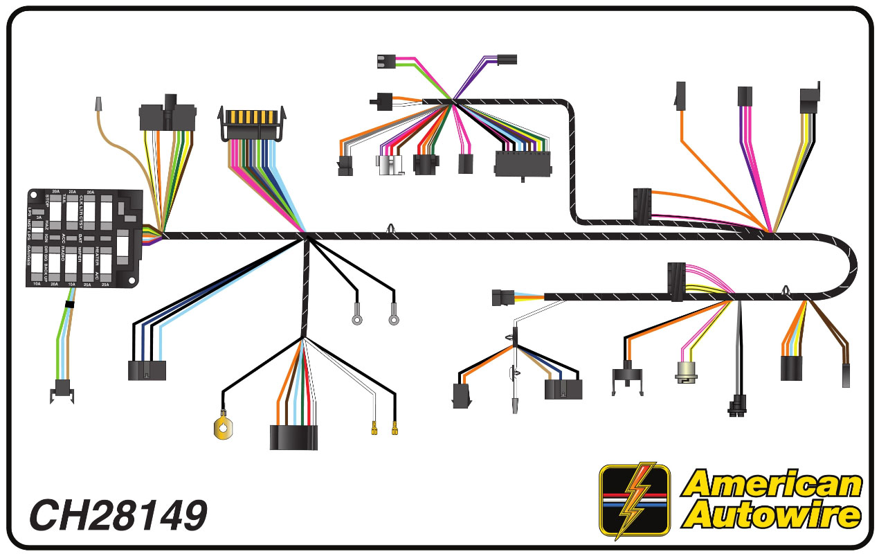 1972 Chevrolet Monte Carlo DASH HARNESS, WITH WARNING LIGHTS & SEAT BELT WARNING | CH28149