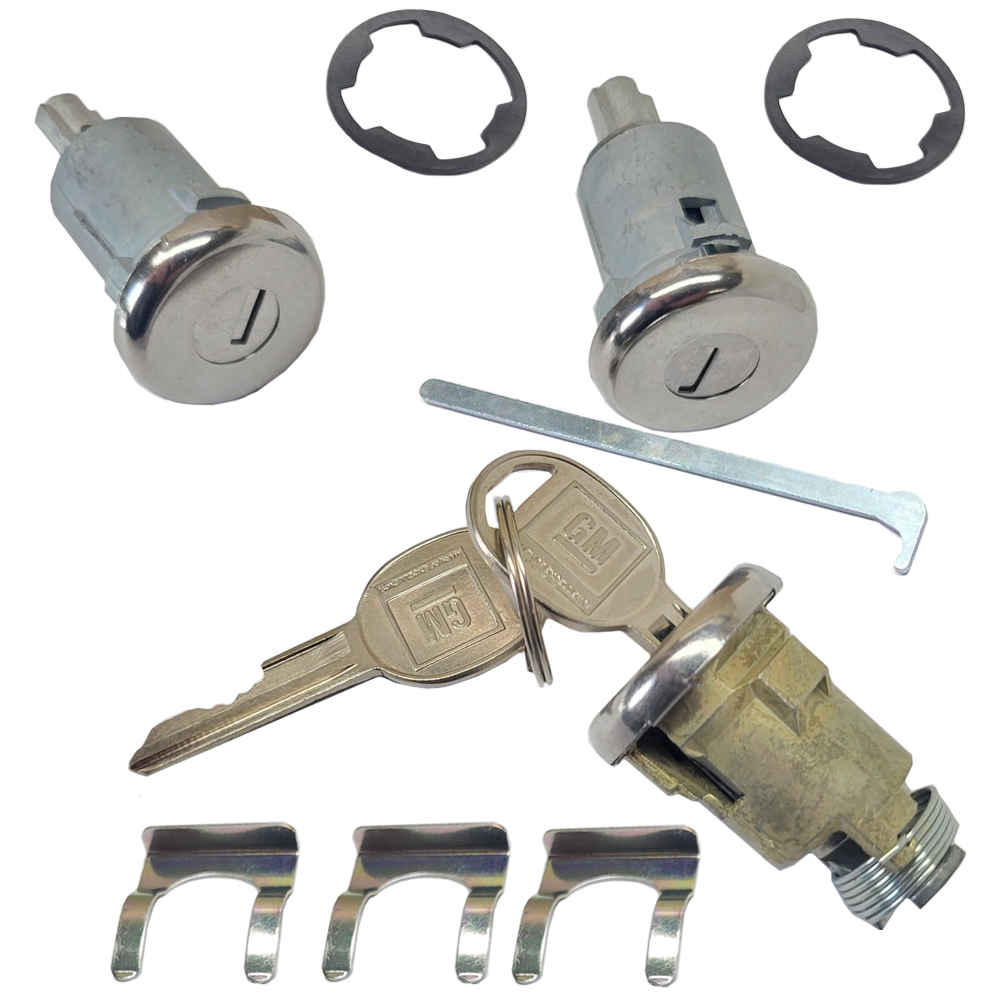 1961 Chevrolet Impala/Caprice/Bel Air DOOR & TRUNK LOCK KIT - LATER (WITH LONG DR CYLINDER) KEY 140 | KL3470P