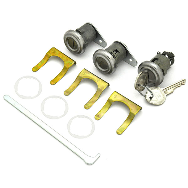 1964 Chevrolet Impala/Caprice/Bel Air DOOR & TRUNK LOCK KIT - PEAR HEAD (WITH FLAT PAWL) KEY 246 | KL3472P