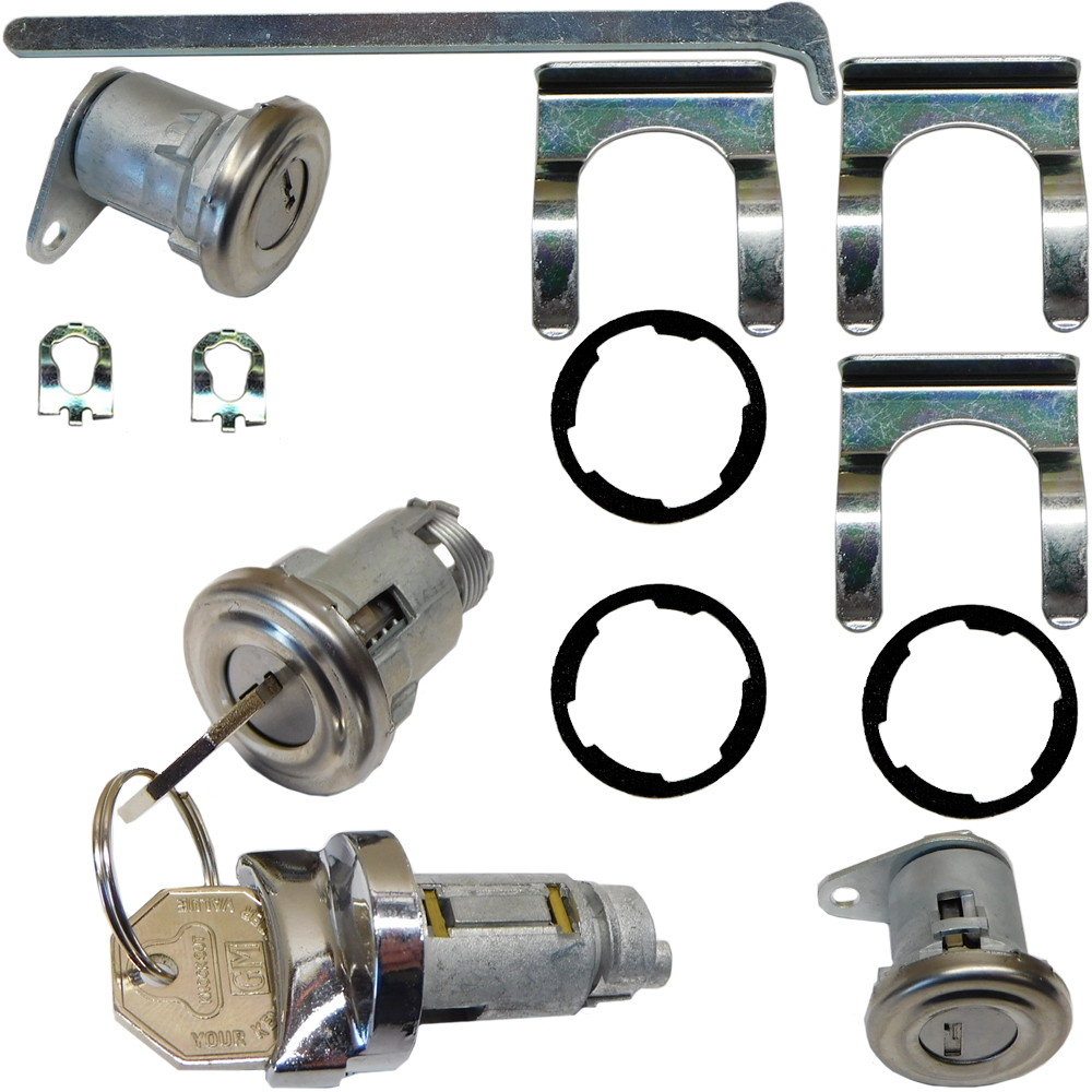 1958 Chevrolet Impala/Caprice/Bel Air IGNITION, DOOR & TRUNK LOCK KIT - ORIGINAL KEY (WITH SHORT CYLINDER) 273 | KL3555P