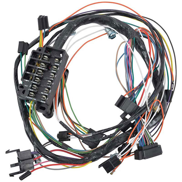1965 Chevrolet Impala/Caprice/Bel Air DASH HARNESS, CONSOLE SHIFT MANUAL TRANS WITH FACTORY GAUGES, A/C, AND UNDER DASH COURTESY LIGHTS (THIS HARNESS IS USED WITH A DASH INSTRUMENT CLUSTER HARNESS) | CG59293