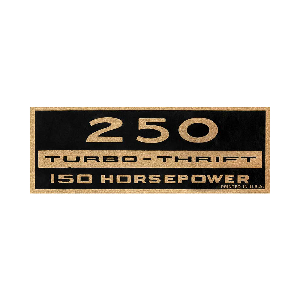 1965 Chevrolet Impala/Caprice/Bel Air DC0220 250 TURBO-THRIFT 150 HP VALVE DECAL | DC1770P
