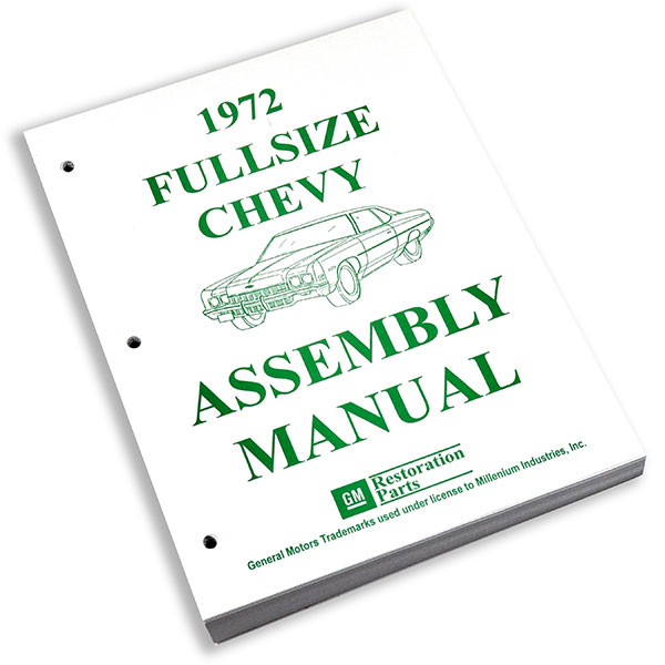 1972 Chevrolet Impala/Caprice/Bel Air FACTORY ASSEMBLY MANUAL | BK1085P