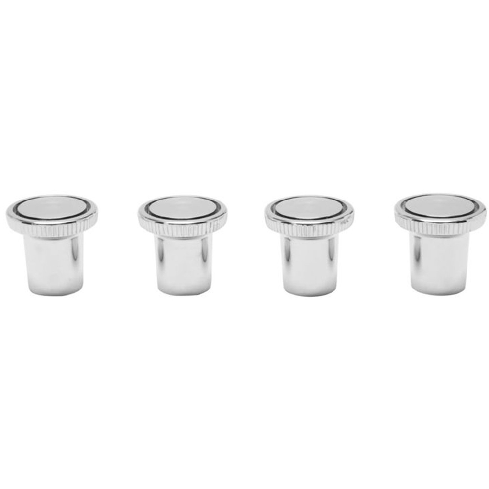 1968 Pontiac GTO/LeMans/Tempest AIR DUCT KNOBS CHROME - 4 PIECES - THESE ARE THE SMALL KNOBS THAT HAVE A FLAT FACE AND ARE USED ON THE KICK PANEL AIR VENTS | IN3481Z