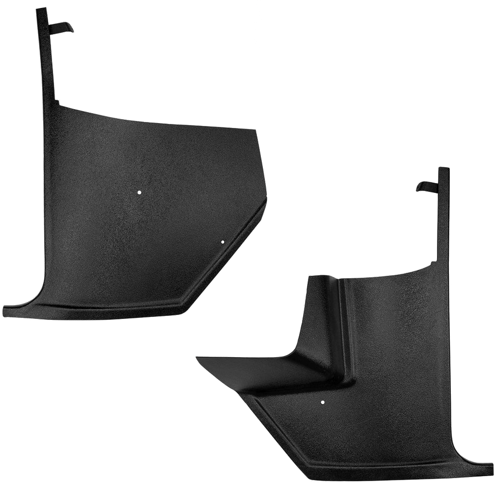 1965 Pontiac GTO/LeMans/Tempest KICK PANELS (BLACK) WITH A/C & NO VENTS - PAIR | IN3259A