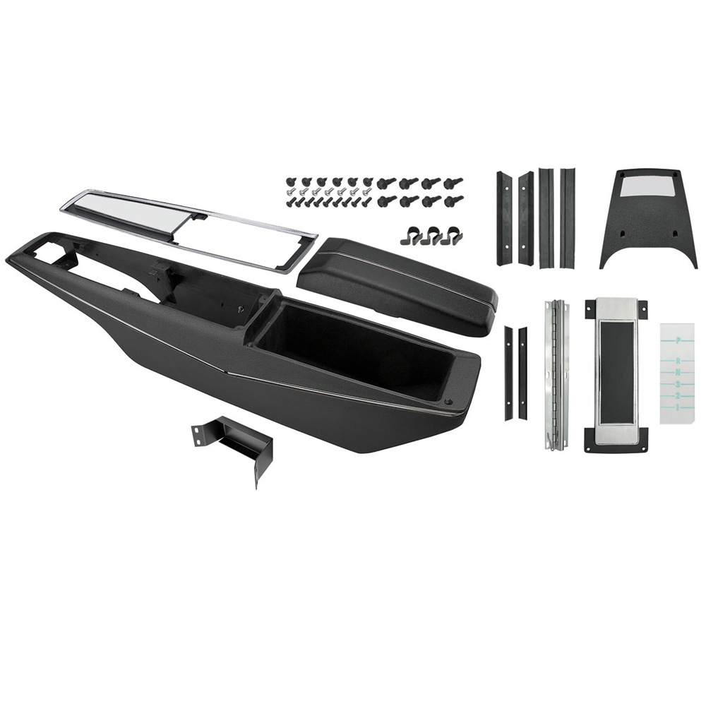 1968 Chevrolet El Camino NEW (TURBO) COMPLETE CENTER CONSOLE KIT (TURBO WITH GREEN LETTERS WITHOUT SHIFTER) | CP1636C
