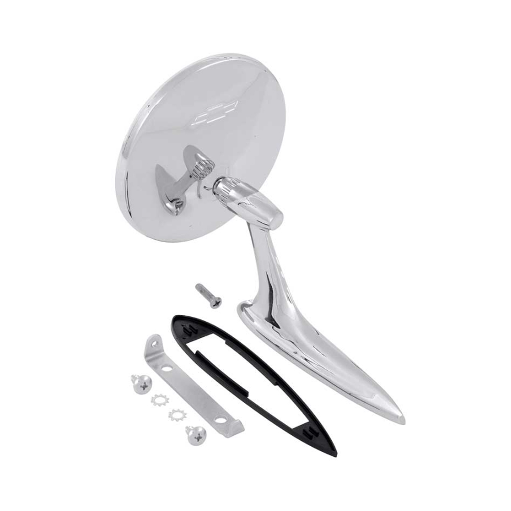 1965 Chevrolet El Camino OUTSIDE CHROME MIRROR WITH BOWTIE (FITS LH & RH) - EA | XP5862C