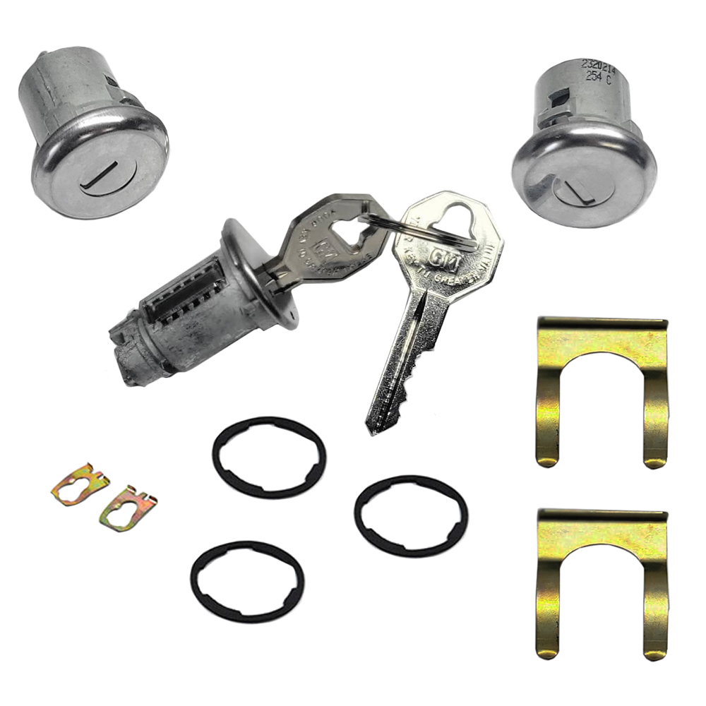 1965 Pontiac GTO/LeMans/Tempest IGNITION & DOOR LOCK KIT (ORIGINAL KEYS) 143A | KL2596Z