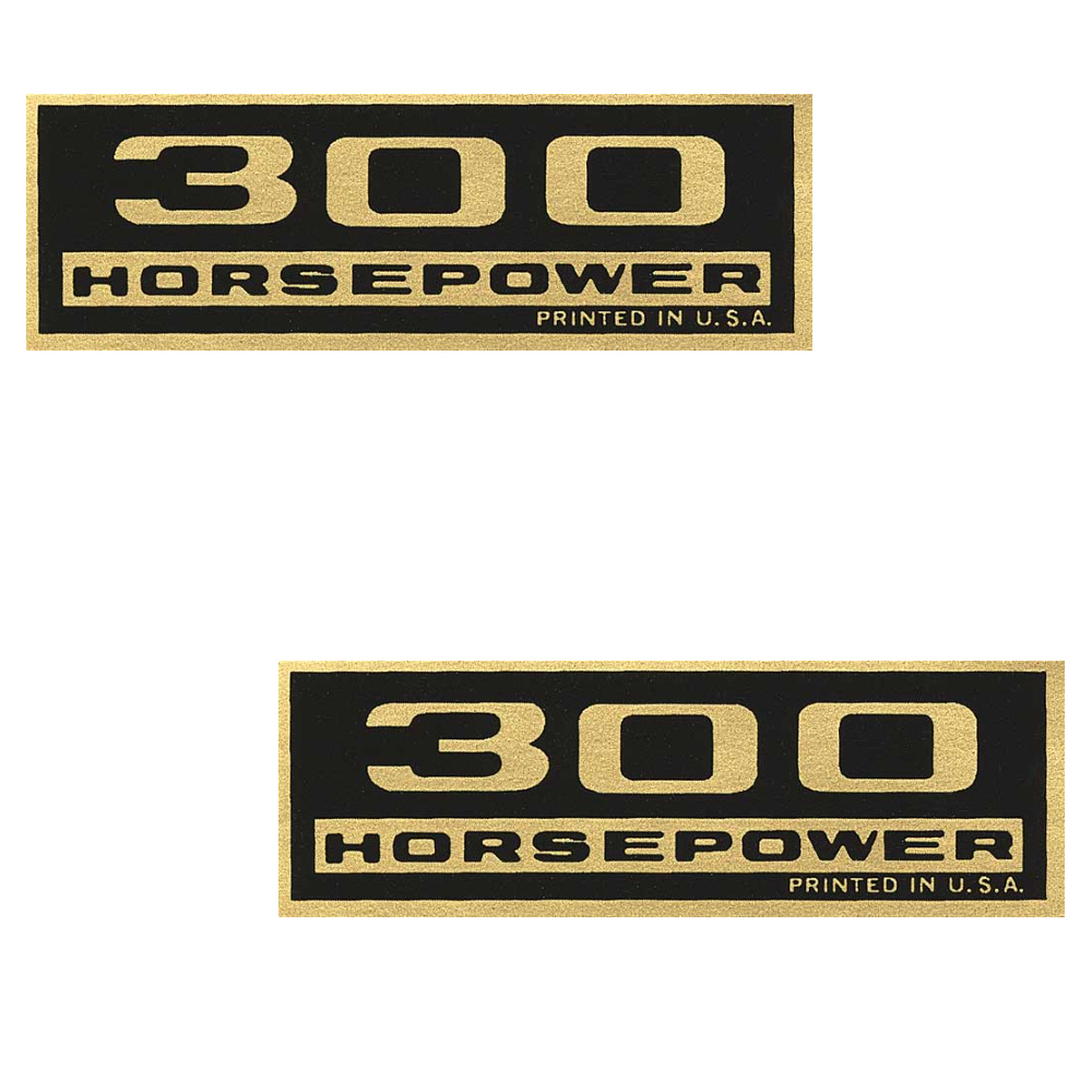 1965 Chevrolet El Camino 300 HP VALVE COVER DECALS â€“ PAIR (DC0223) 3816289 | DC1502C