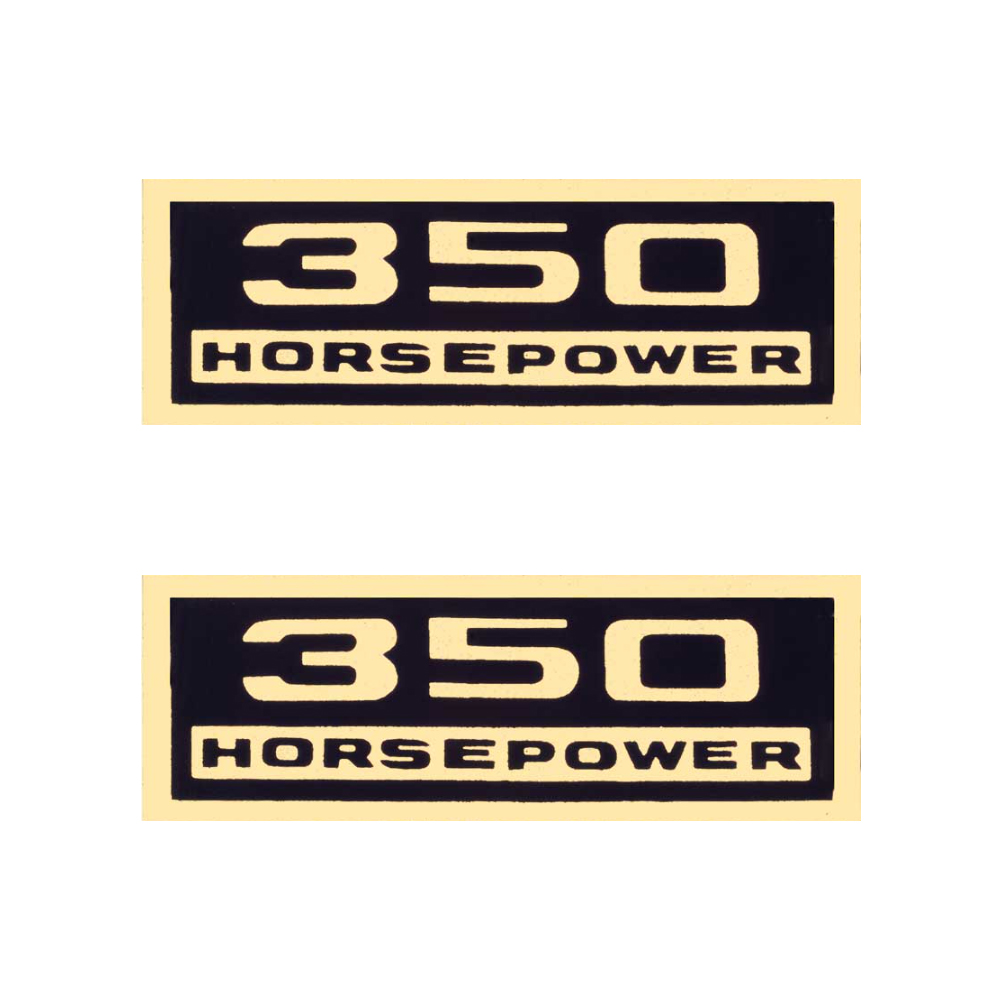 1965 Chevrolet Nova/Chevy II 350 HP VALVE COVER DECALS PAIR (DC0070) 3863148 MADE IN THE USA | DC1503C