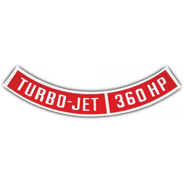 1970 Chevrolet El Camino TURBO-JET 360 HP AIR CLEANER DECAL | DC2047V