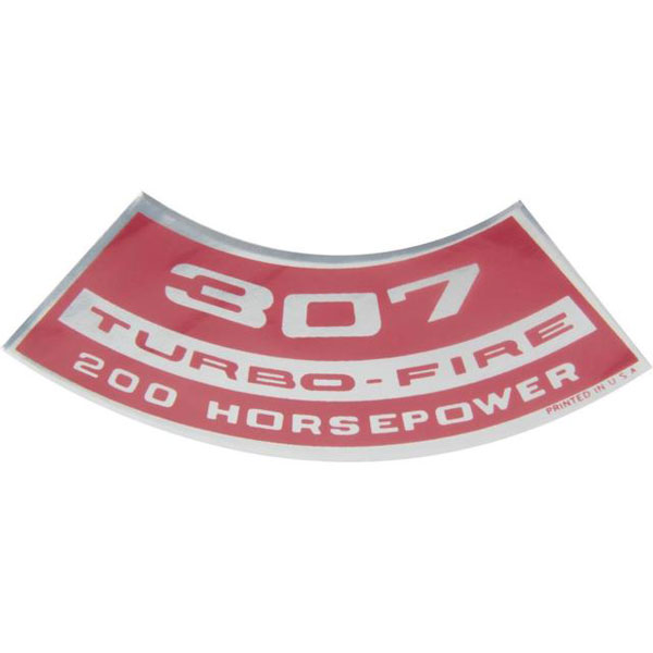 1970 Chevrolet Chevelle/Malibu 307 TURBO-FIRE 200 HP AIR CLEANER DECAL | DC2035V