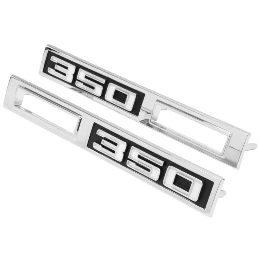 1969 Chevrolet Chevelle/Malibu FRONT MARKER LIGHT CHROME BEZELS (ENGINE SIZE 350) PAIR | XL6659V