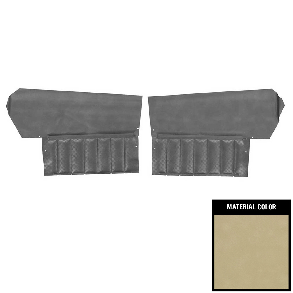 1971 Buick Skylark/GS/Regal/GN REAR QUARTER TRIM PANELS CUSTOM WITH HORIZONTAL ACCENT BANDS & VERTICAL PLEATS (PUI UNASSEMBLED) CONVERTIBLE COVERT - PR | IN6461S