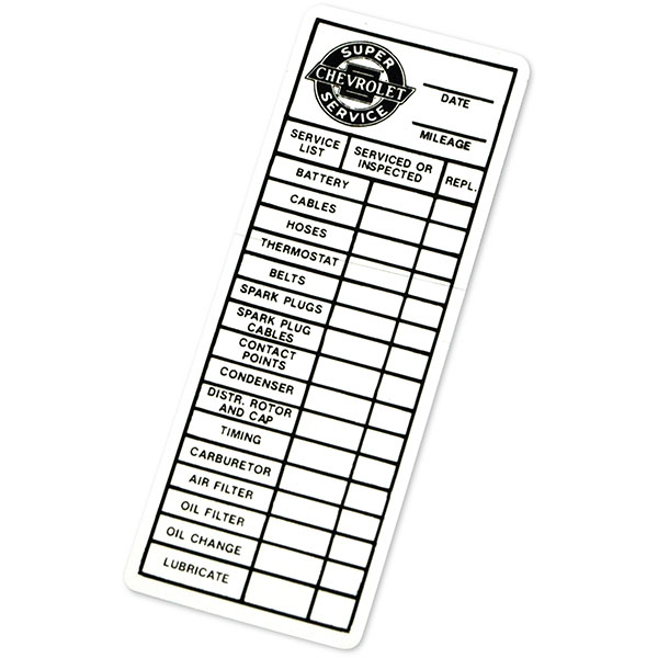 1971 Chevrolet Monte Carlo DEALER INSTALLED ALUMINUM SERVICE TAG (DC0062) | DC2082C