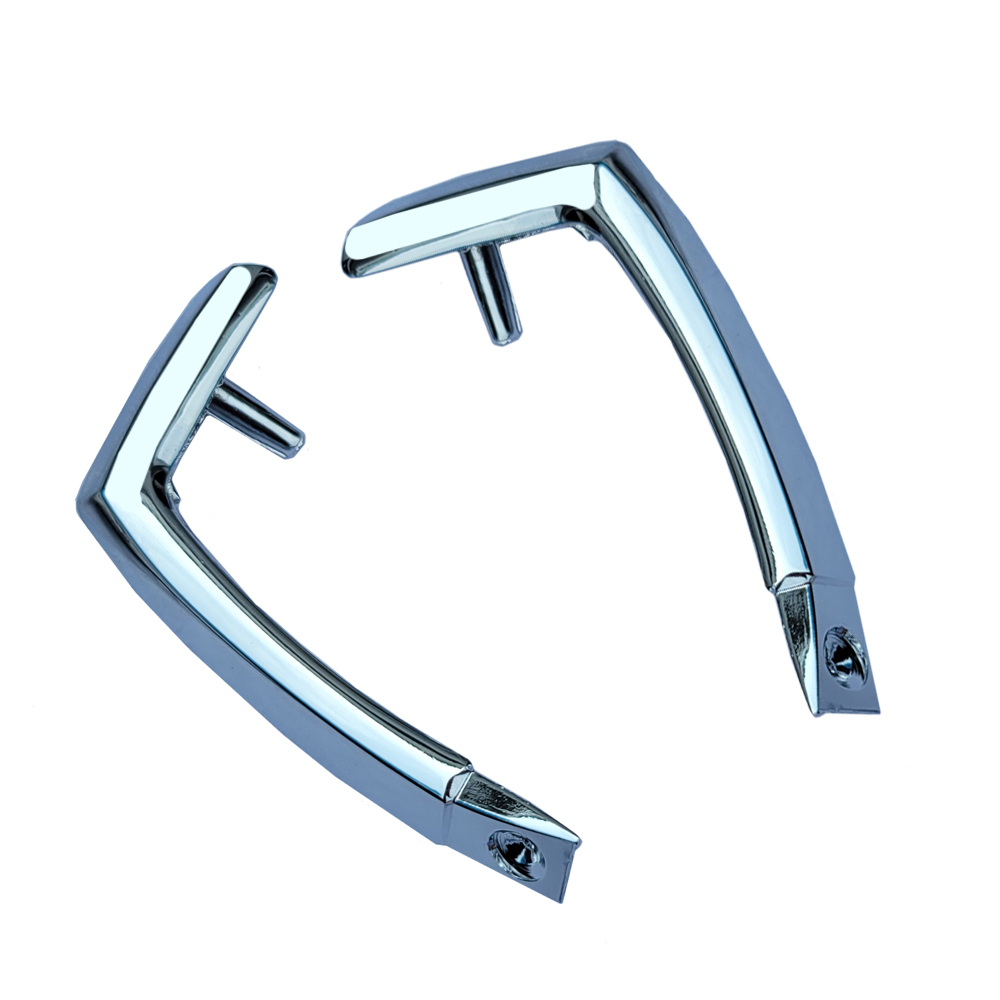 1969 Chevrolet Nova/Chevy II VINYL TOP MOLDING END CAPS CHROME POTMETAL GM # 8741113 / 8741114 - PR | XP4770N