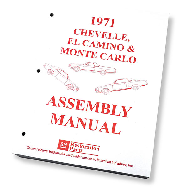 1971 Chevrolet Chevelle/Malibu CHEVELLE ASSEMBLY MANUAL | BK1052V