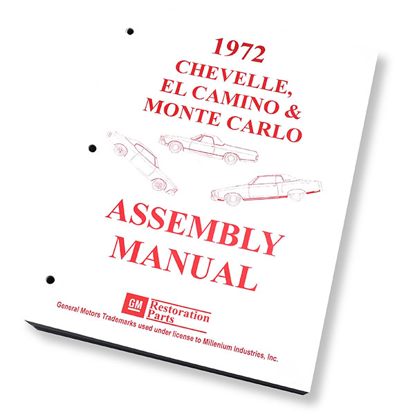 1972 Chevrolet Chevelle/Malibu CHEVELLE ASSEMBLY MANUAL | BK1053V
