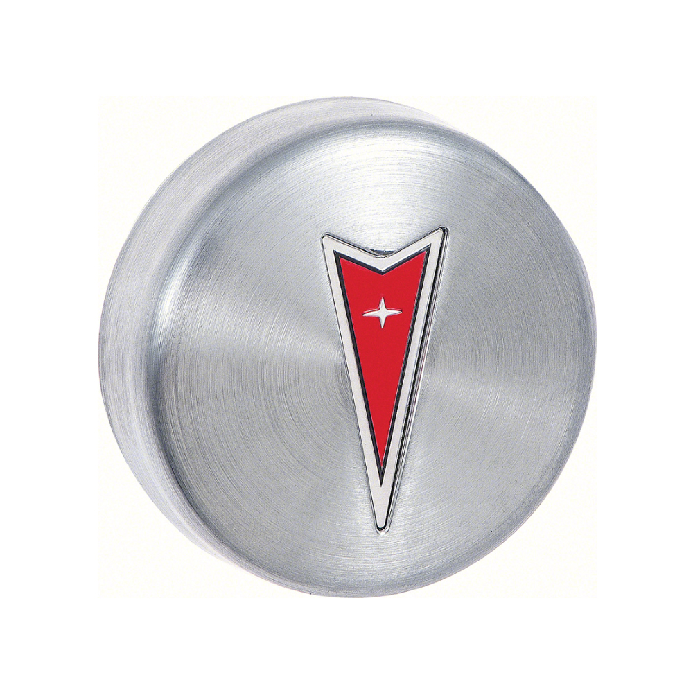 1976 Pontiac Grand Prix 69-UP RALLY II WHEEL CENTER CAP (ROUND WITH PONTIAC ARROWHEAD) - EA | WT4745F